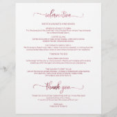 の週末の結婚旅程のシックなタイムラシンプルイン (裏面)