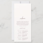 の週末結婚イベントプログラムと時間帯 (正面)