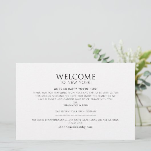 の週結婚ウェルカムマップカード – Shannon用カスタムの (スタンド正面)