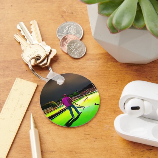 の遊たそがれ芝生のボウル、キーリング キーホルダー (デスク)