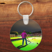 の遊たそがれ芝生のボウル、キーリング キーホルダー (正面)