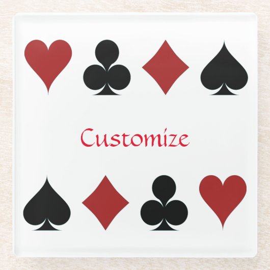 の遊カードがThunder_Coveに適合 ガラスコースター (正面)