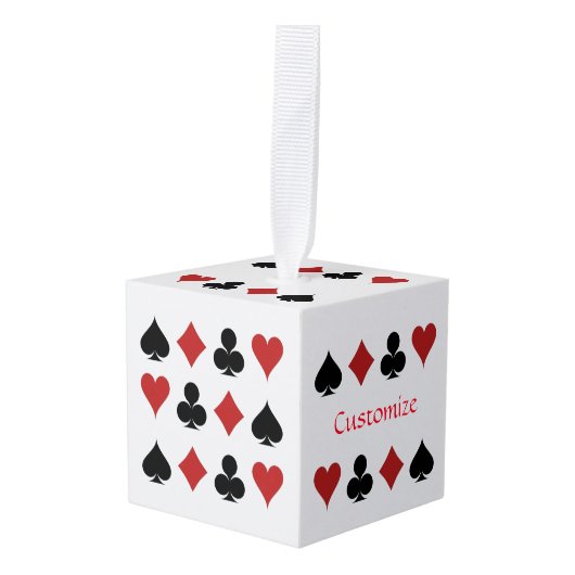 の遊カードがThunder_Coveに適合 キューブオーナメント (正面アングル)