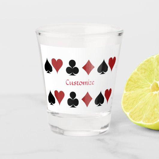 の遊カードがThunder_Coveに適合 ショットグラス (正面)