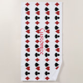 の遊カードがThunder_Coveに適合 ビーチタオル (正面)