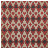 の遊カードは赤とタンに ファブリック (見本)