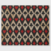 の遊カードは黒とタンのスーツ ラッピングペーパー (フラット)