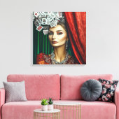 の遊カードエレメント、衣類デザイン、ファッション キャンバスプリント (インサイチュ (リビング))