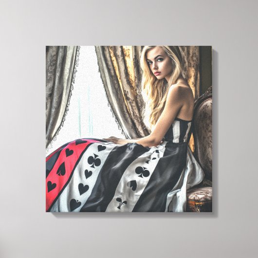 の遊カードエレメント、衣類デザイン、ファッション キャンバスプリント (正面)