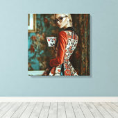 の遊カードエレメント、衣類デザイン、ファッション キャンバスプリント (インサイチュ (ウッドフロア))