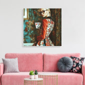 の遊カードエレメント、衣類デザイン、ファッション キャンバスプリント (インサイチュ (リビング))