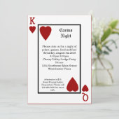 の遊カードキング/クイーンパーソナライズされた招待状 招待状 (スタンド正面)