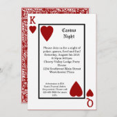 の遊カードキング/クイーンパーソナライズされた招待状 招待状 (正面/裏面)