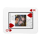 の遊カードキング/クイーン日付マグネットを保存 マグネット (横)