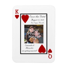 の遊カードキング/クイーン日付マグネットを保存 マグネット