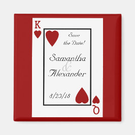 の遊カードキング/クイーン日付マグネットを保存 マグネット