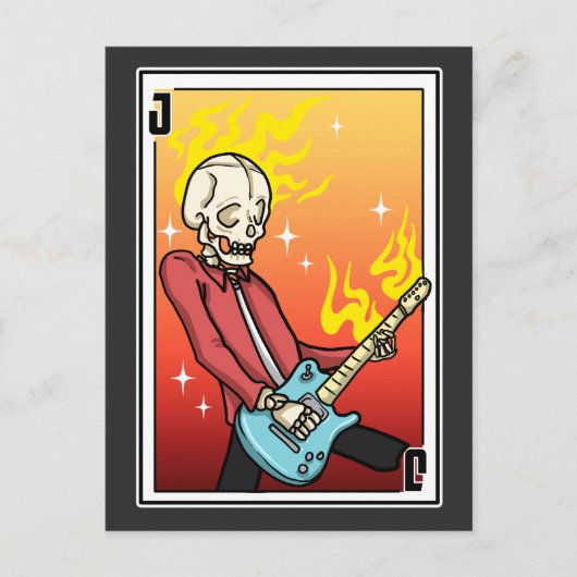 の遊カードスケルトン遊ズギター ポストカード (正面)