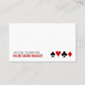 の遊カードスーツ、カジノ、ゲーム業界 名刺 (正面)