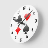 の遊カードスーツ:壁時計 ラウンド壁時計 (傾斜)