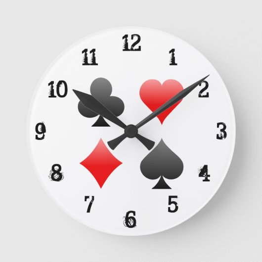 の遊カードスーツ:壁時計 ラウンド壁時計 (正面)