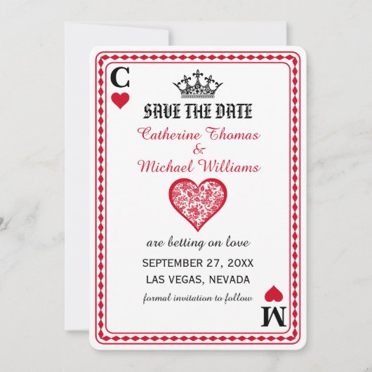 の遊カードラスベガスカジノ結婚ズモノグラム セーブザデート (正面)