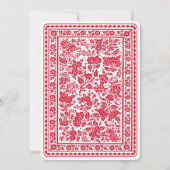 の遊カードラスベガス結婚カジノモノグラムの 招待状 (裏面)