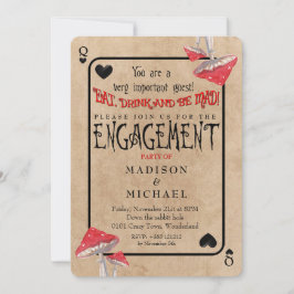 の遊カード熱狂するマッシュルーム婚約パーティ 招待状