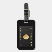 の遊カード、aceスペード ラゲッジタグ (正面縦)