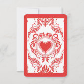 の遊カードLas VegasのQR結婚コード 出欠カード (裏面)