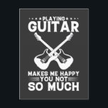 の遊ギターは君を嬉しくさせる ポストカード<br><div class="desc">このテ表現ィーで音楽に対する愛は、ギタおもしろいー愛好家やミュージシャンに最適。このシよくはしゃぐャツは「遊ギターが私を幸せにする、あまり多くはない」というフレーズを使い、ギターの弦を張る喜びを見つける人に最適である。ユーモアの素晴らしtouchを加えながら、音楽に対する情熱を表現する方法だ。あなたはギタリスト、音楽好き、ギフトを探すユニークなど、ギターの中で幸せを感じる人に最適な遊シャツ。衣服それを誇らしく誰もが本当にあなたを幸せにする何かを知らせる</div>