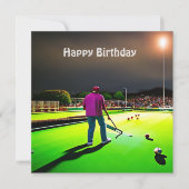 の遊トワイライトローンボウル、フラット誕生日カード カード (正面)