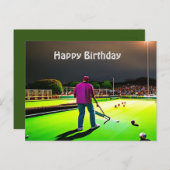 の遊トワイライトローンボウル、誕生日はがき ポストカード (正面/裏面)