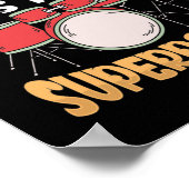 の遊ドラムは私の超力ドラマーミュージシャン ポスター (角)