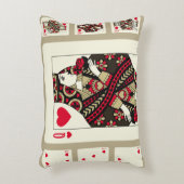 の遊ハートのカードはヴィンテージスタイルでスーツ。織里 アクセントクッション (正面(垂直))