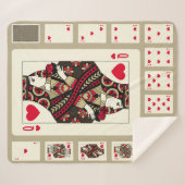 の遊ハートのカードはヴィンテージスタイルでスーツ。織里 シェルパブランケット (正面(横))