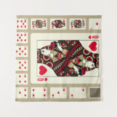 の遊ハートのカードはヴィンテージスタイルでスーツ。織里 タペストリー (正面(横))