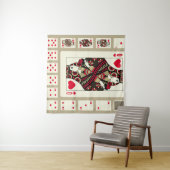 の遊ハートのカードはヴィンテージスタイルでスーツ。織里 タペストリー (インサイチュ(横))