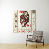 の遊ハートのカードはヴィンテージスタイルでスーツ。織里 タペストリー (インサイチュ)