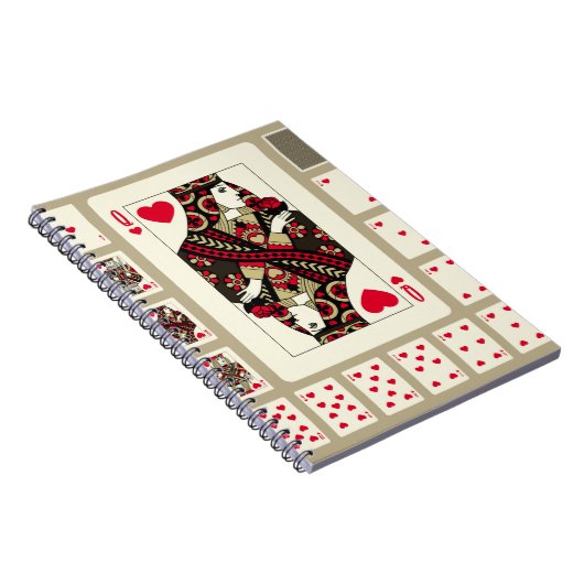 の遊ハートのカードはヴィンテージスタイルでスーツ。織里 ノートブック (右側)