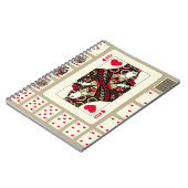 の遊ハートのカードはヴィンテージスタイルでスーツ。織里 ノートブック (左側)