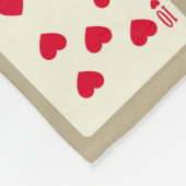 の遊ハートのカードはヴィンテージスタイルでスーツ。織里 フリースブランケット (角)