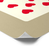 の遊ハートのカードはヴィンテージスタイルでスーツ。織里 ポスター (角)