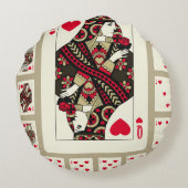 の遊ハートのカードはヴィンテージスタイルでスーツ。織里 ラウンドクッション (裏面)