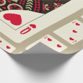 の遊ハートのカードはヴィンテージスタイルでスーツ。織里 ラッピングペーパー (角)