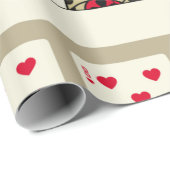 の遊ハートのカードはヴィンテージスタイルでスーツ。織里 ラッピングペーパー (ロールコーナー)