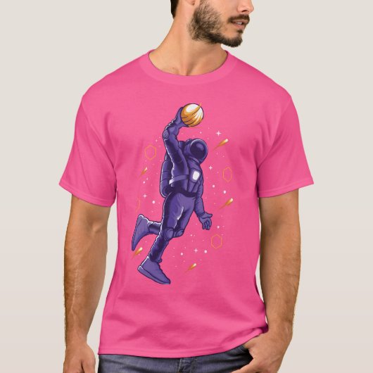 の遊バスケットボールまたは遊の宇宙のバスケットボール Tシャツ (正面)