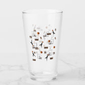 の遊バスケットボールパターン タンブラーグラス (正面)