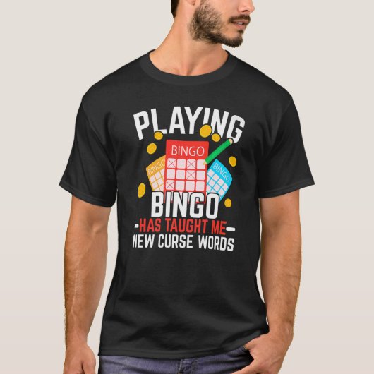 の遊ビンゴが新し教えい呪い言葉Bingo Tシャツ (正面)