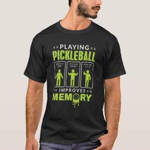 の遊ピックボールがメモリを改善レトロな緑のPic Tシャツ