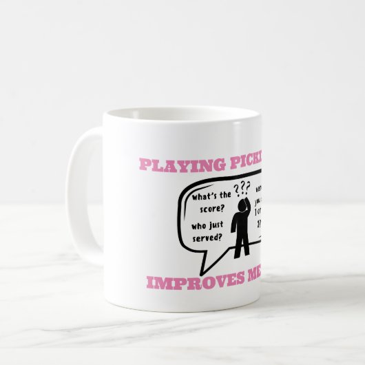 の遊ピックボールでメモリがおもしろい向上 コーヒーマグカップ (正面左)